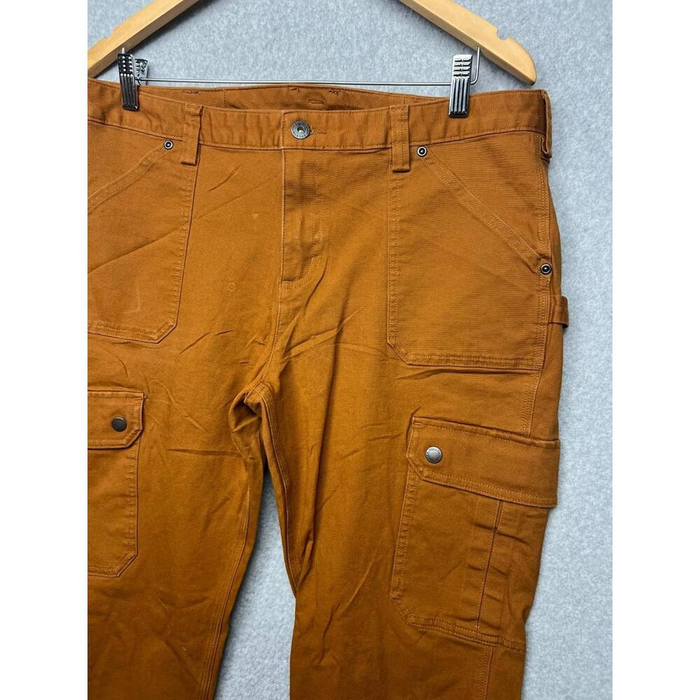 Duluth Trading Curve Setter Waistband Women's 14 x 31 Brown Cargo Stretch Pants - Picture 9 of 11